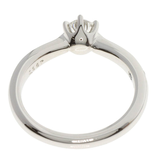 CELINE Ring PT950 Silver diamond Women Used Authentic