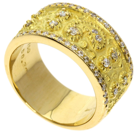 CELINE Ring 18K Yellow Gold gold diamond Women Used Authentic