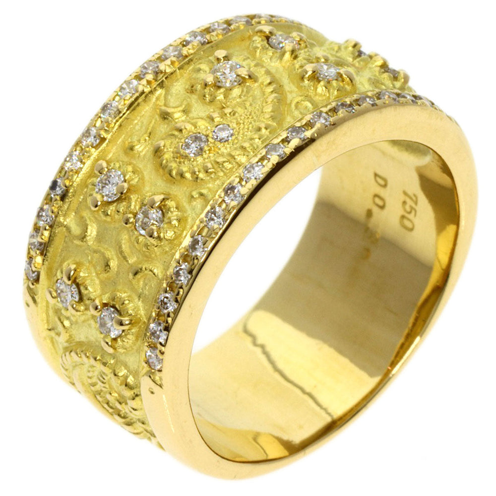 CELINE Ring 18K Yellow Gold gold diamond Women Used Authentic