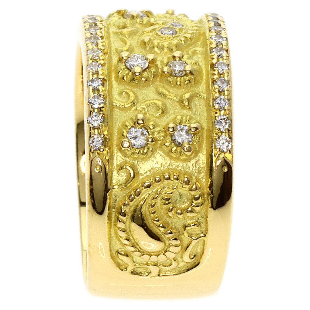 CELINE Ring 18K Yellow Gold gold diamond Women Used Authentic