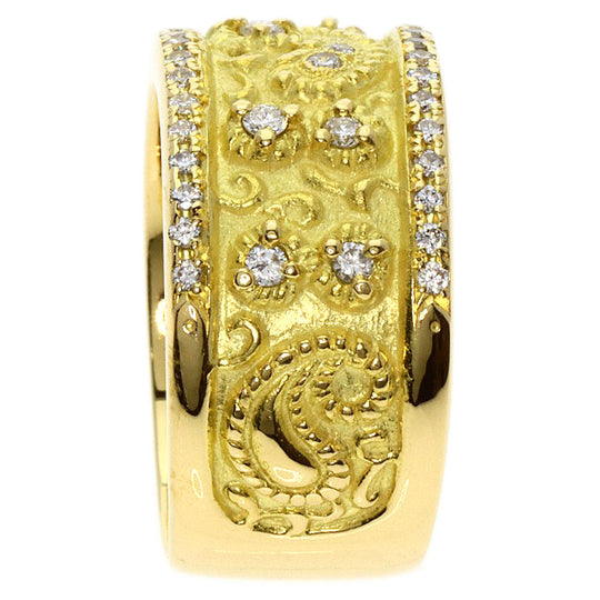 CELINE Ring 18K Yellow Gold gold diamond Women Used Authentic