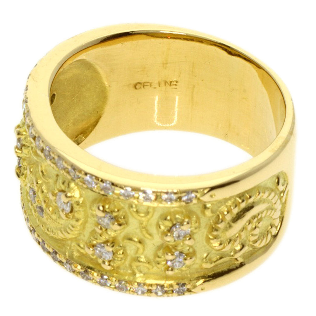 CELINE Ring 18K Yellow Gold gold diamond Women Used Authentic