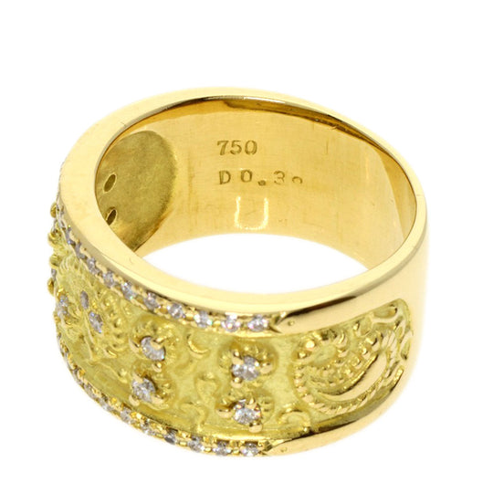 CELINE Ring 18K Yellow Gold gold diamond Women Used Authentic