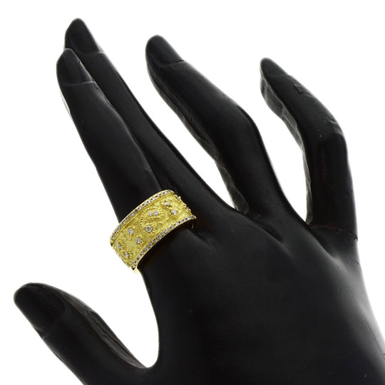 CELINE Ring 18K Yellow Gold gold diamond Women Used Authentic