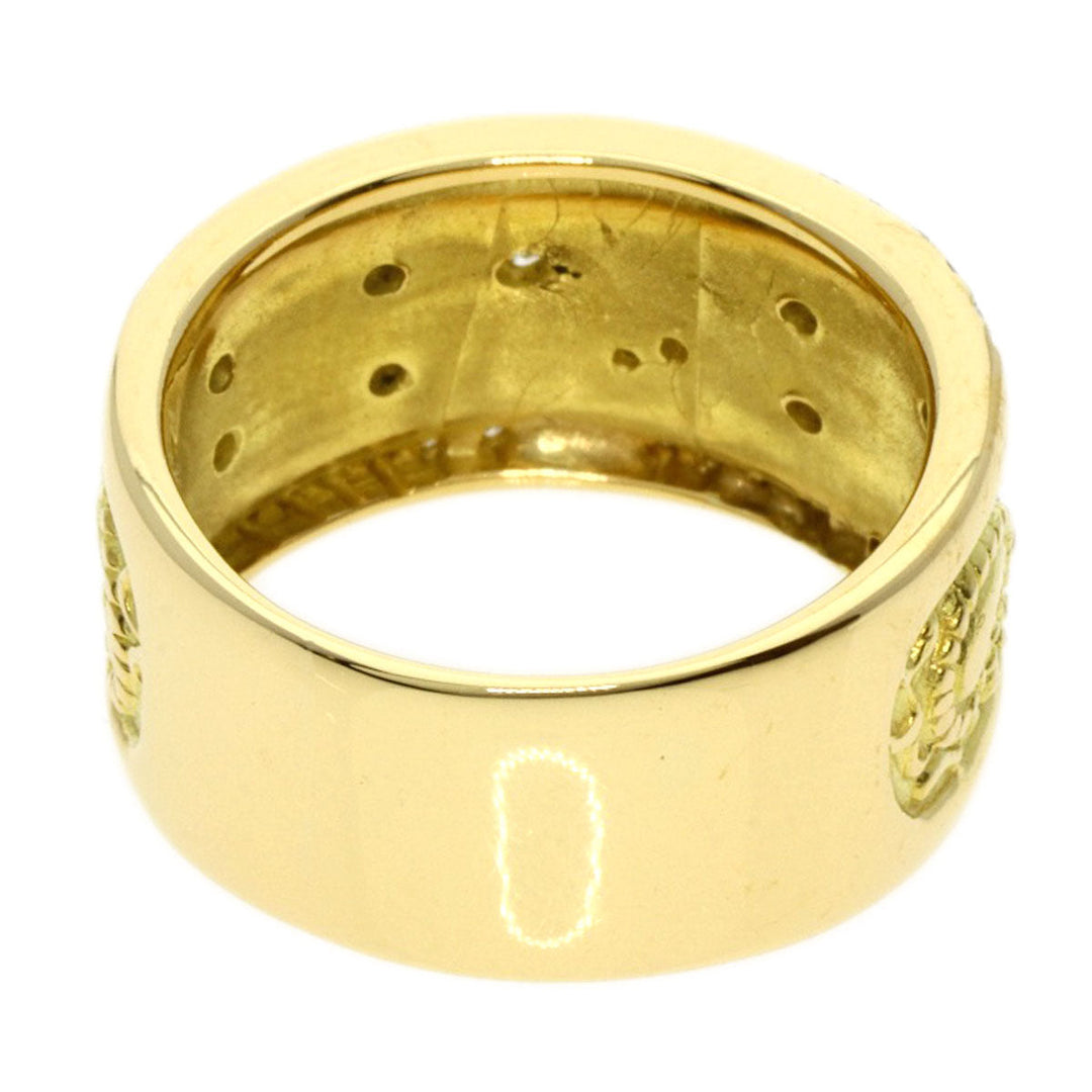 CELINE Ring 18K Yellow Gold gold diamond Women Used Authentic