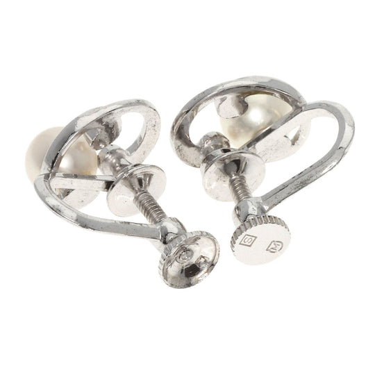 MIKIMOTO Earring SV Silver Akoya pearl Pearl Women Used Authentic