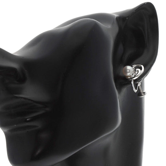 MIKIMOTO Earring SV Silver Akoya pearl Pearl Women Used Authentic