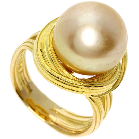TASAKI Ring 18K Yellow Gold gold golden pearl diamond Women Used Authentic