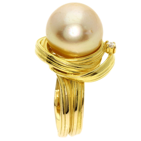 TASAKI Ring 18K Yellow Gold gold golden pearl diamond Women Used Authentic