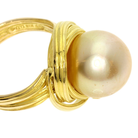 TASAKI Ring 18K Yellow Gold gold golden pearl diamond Women Used Authentic