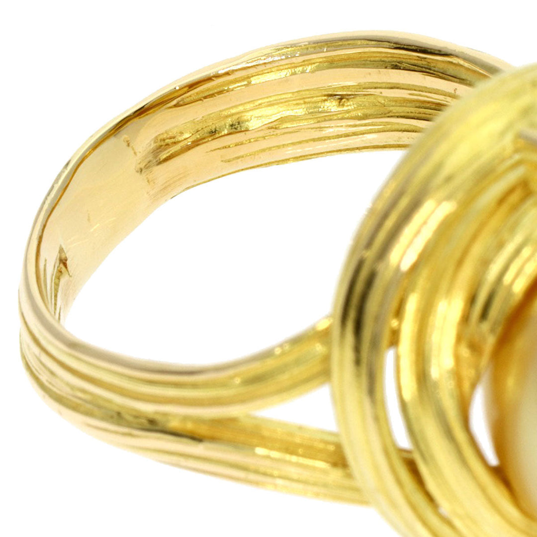 TASAKI Ring 18K Yellow Gold gold golden pearl diamond Women Used Authentic