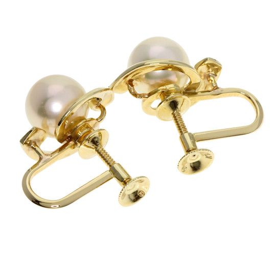 MIKIMOTO Earring K14YG gold Akoya pearl Pearl Women Used Authentic