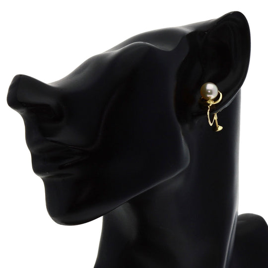 MIKIMOTO Earring K14YG gold Akoya pearl Pearl Women Used Authentic