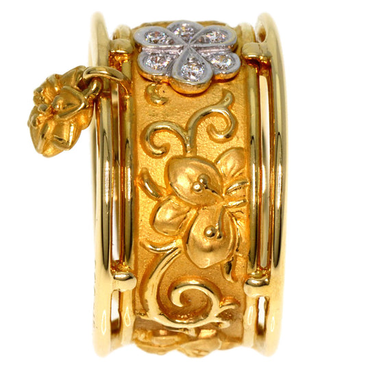 Carrera y Carrera Ring 18K Yellow Gold gold Charm with diamond Women Used Authentic