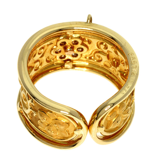 Carrera y Carrera Ring 18K Yellow Gold gold Charm with diamond Women Used Authentic