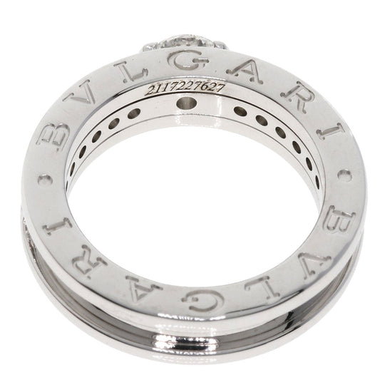 BVLGARI Ring K18WG Silver B-zero1 B-zero1 Diamond 1 Band XS #48 Women Used Authentic