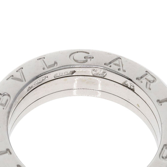 BVLGARI Ring K18WG Silver B-zero1 B-zero1 Diamond 1 Band XS #48 Women Used Authentic