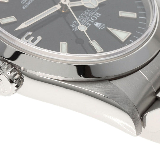 ROLEX Watches Mechanical Automatic 14270 Stainless Steel , Stainless Steel Silver Explorer black dial mens Used Authentic