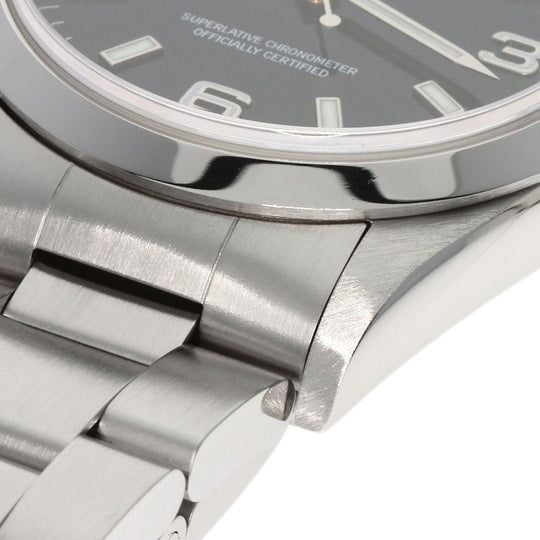 ROLEX Watches Mechanical Automatic 14270 Stainless Steel , Stainless Steel Silver Explorer black dial mens Used Authentic
