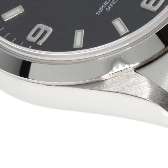ROLEX Watches Mechanical Automatic 14270 Stainless Steel , Stainless Steel Silver Explorer black dial mens Used Authentic