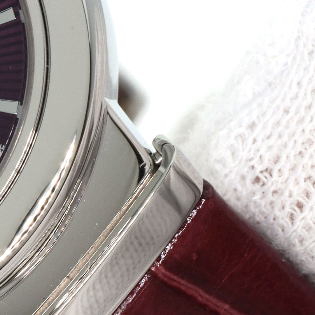 BVLGARI Watches Quartz LU28C7SLD Stainless Steel, Leather Silver Le chair violet dial Women Used Authentic