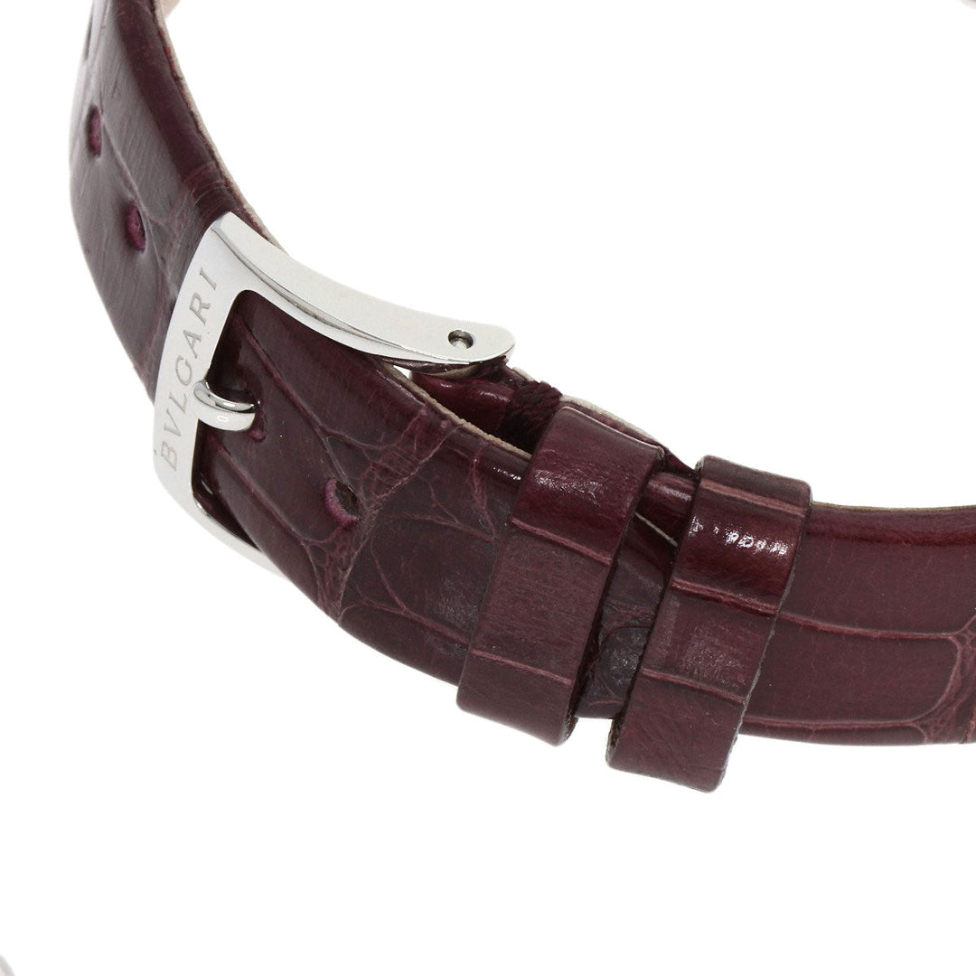 BVLGARI Watches Quartz LU28C7SLD Stainless Steel, Leather Silver Le chair violet dial Women Used Authentic