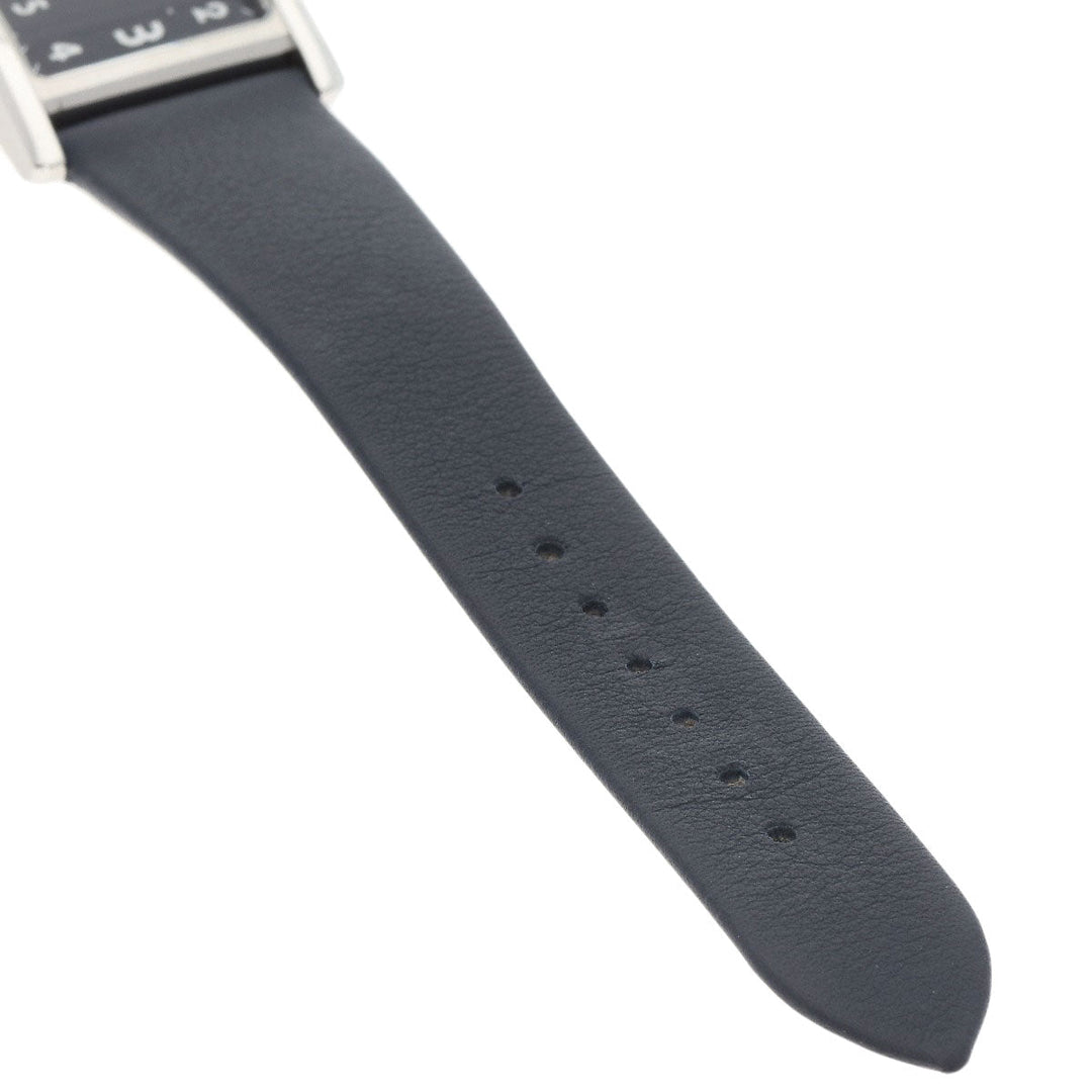 TIFFANY&Co. Watches Quartz 36668644 Stainless Steel, Leather Silver East West Mini Navy dial Women Used Authentic