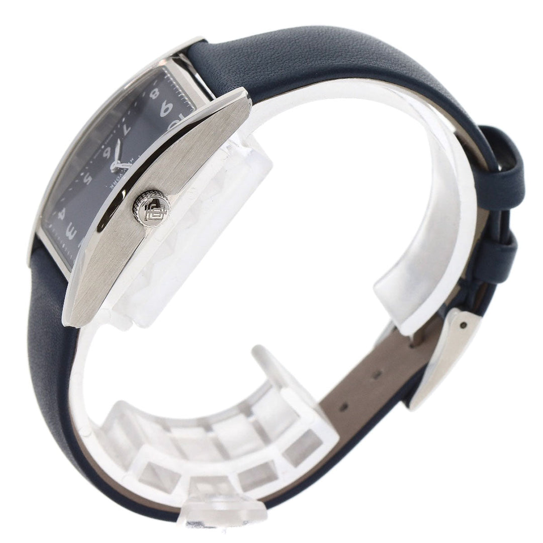TIFFANY&Co. Watches Quartz 36668644 Stainless Steel, Leather Silver East West Mini Navy dial Women Used Authentic