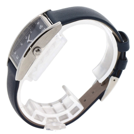TIFFANY&Co. Watches Quartz 36668644 Stainless Steel, Leather Silver East West Mini Navy dial Women Used Authentic