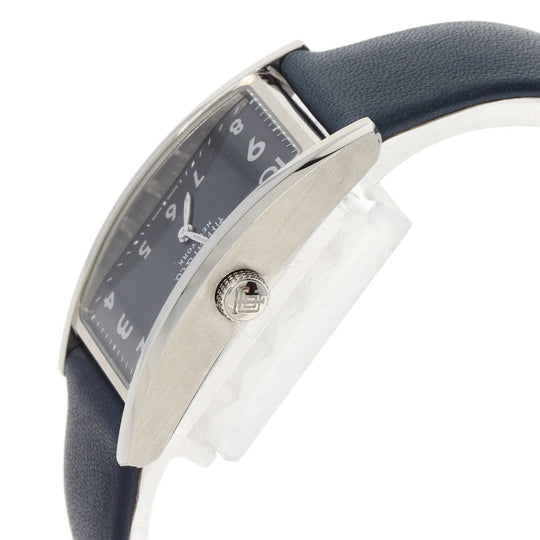 TIFFANY&Co. Watches Quartz 36668644 Stainless Steel, Leather Silver East West Mini Navy dial Women Used Authentic