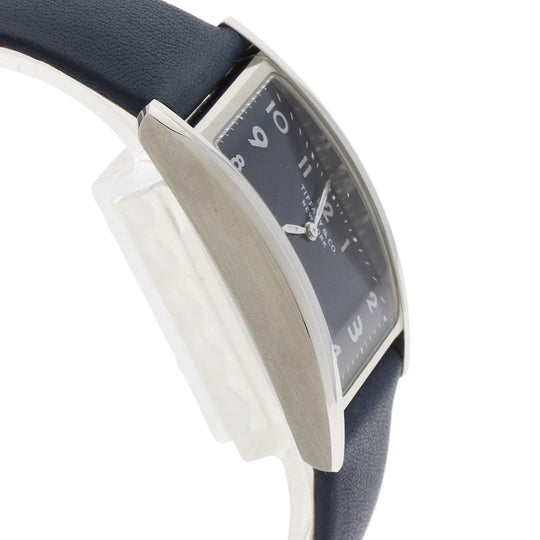 TIFFANY&Co. Watches Quartz 36668644 Stainless Steel, Leather Silver East West Mini Navy dial Women Used Authentic