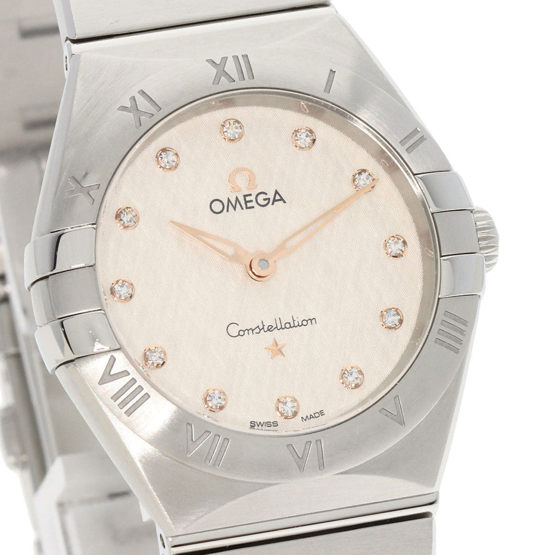 OMEGA Watches Quartz 131.10.28.60.52.001 Stainless Steel , Stainless Steel Silver Constellation Manhattan Silver dial Women Used Authentic