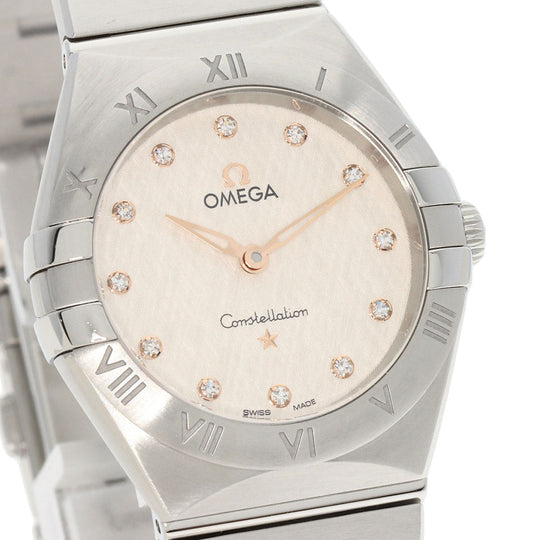 OMEGA Watches Quartz 131.10.28.60.52.001 Stainless Steel , Stainless Steel Silver Constellation Manhattan Silver dial Women Used Authentic