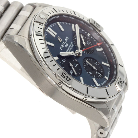 BREITLING Watches Mechanical Automatic AB0134101C1A1 Stainless Steel , Stainless Steel Silver Breitling Chronomat B01 42 blue dial mens Used Authentic
