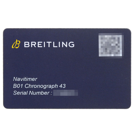 BREITLING Watches Mechanical Automatic AB0121 Stainless Steel, Leather Silver Navitimer B01 Chronograph Unused item black dial mens Used Authentic