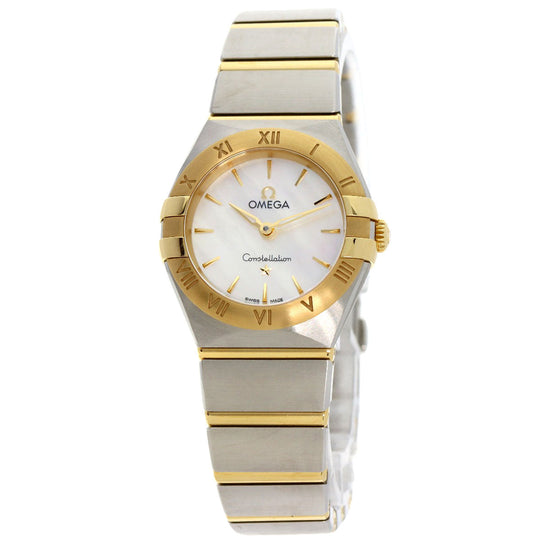 OMEGA Watches Quartz 131.20.25.60.05.002 Stainless Steel , SSxK18YG gold Constellation Manhattan unused White shell dial Women Used Authentic