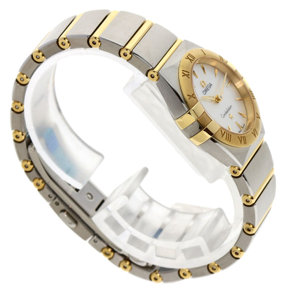 OMEGA Watches Quartz 131.20.25.60.05.002 Stainless Steel , SSxK18YG gold Constellation Manhattan unused White shell dial Women Used Authentic