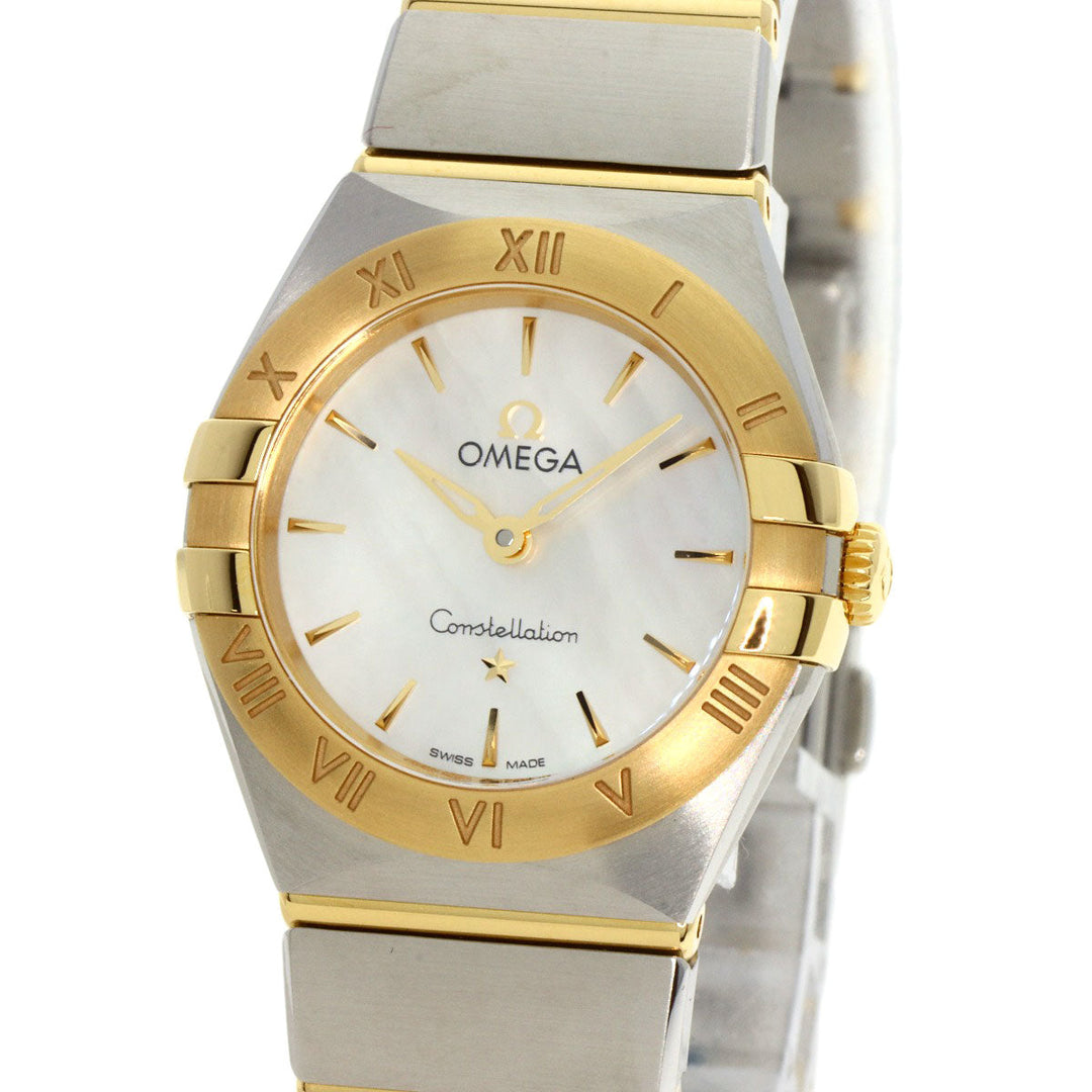 OMEGA Watches Quartz 131.20.25.60.05.002 Stainless Steel , SSxK18YG gold Constellation Manhattan unused White shell dial Women Used Authentic