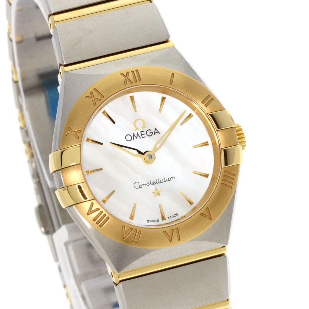 OMEGA Watches Quartz 131.20.25.60.05.002 Stainless Steel , SSxK18YG gold Constellation Manhattan unused White shell dial Women Used Authentic
