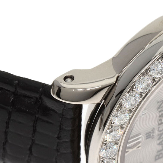 Blancpain Watches Mechanical Automatic B0096A 192GC K18WG , Leather , Diamond Silver Lady Bird Bezel Diamond Manufacturer Complete Silver dial Women Used Authentic