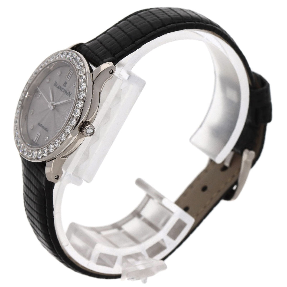 Blancpain Watches Mechanical Automatic B0096A 192GC K18WG , Leather , Diamond Silver Lady Bird Bezel Diamond Manufacturer Complete Silver dial Women Used Authentic