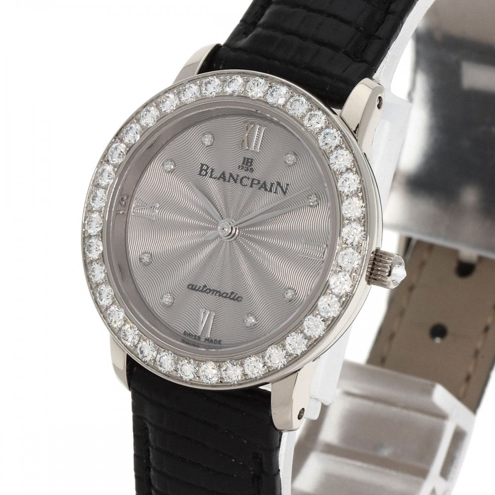 Blancpain Watches Mechanical Automatic B0096A 192GC K18WG , Leather , Diamond Silver Lady Bird Bezel Diamond Manufacturer Complete Silver dial Women Used Authentic