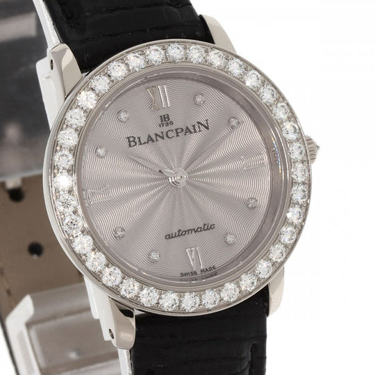 Blancpain Watches Mechanical Automatic B0096A 192GC K18WG , Leather , Diamond Silver Lady Bird Bezel Diamond Manufacturer Complete Silver dial Women Used Authentic