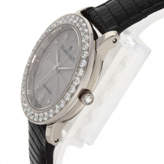 Blancpain Watches Mechanical Automatic B0096A 192GC K18WG , Leather , Diamond Silver Lady Bird Bezel Diamond Manufacturer Complete Silver dial Women Used Authentic
