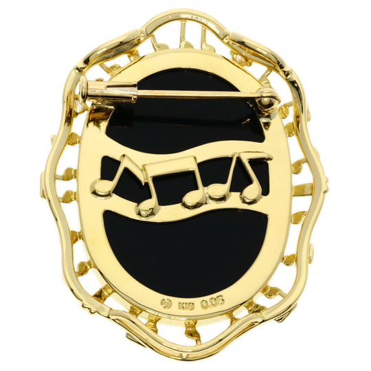 TASAKI Brooch 18K Yellow Gold gold Stone cameo diamond