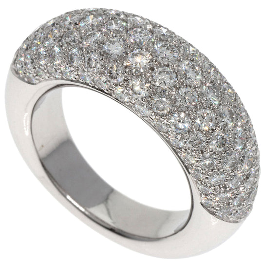 Chaumet Ring K18WG Silver Anor Caviar Diamond Women Used Authentic