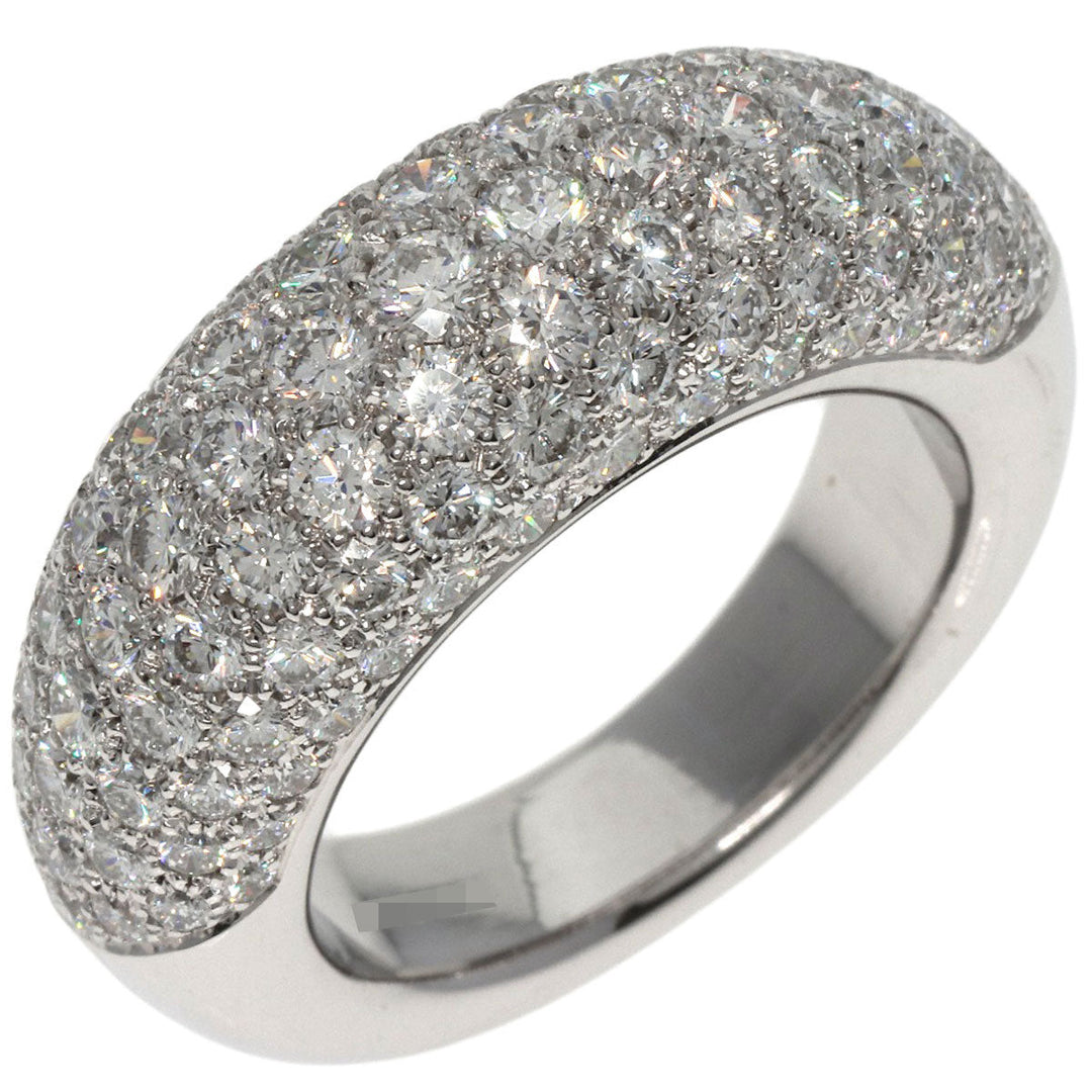 Chaumet Ring K18WG Silver Anor Caviar Diamond Women Used Authentic