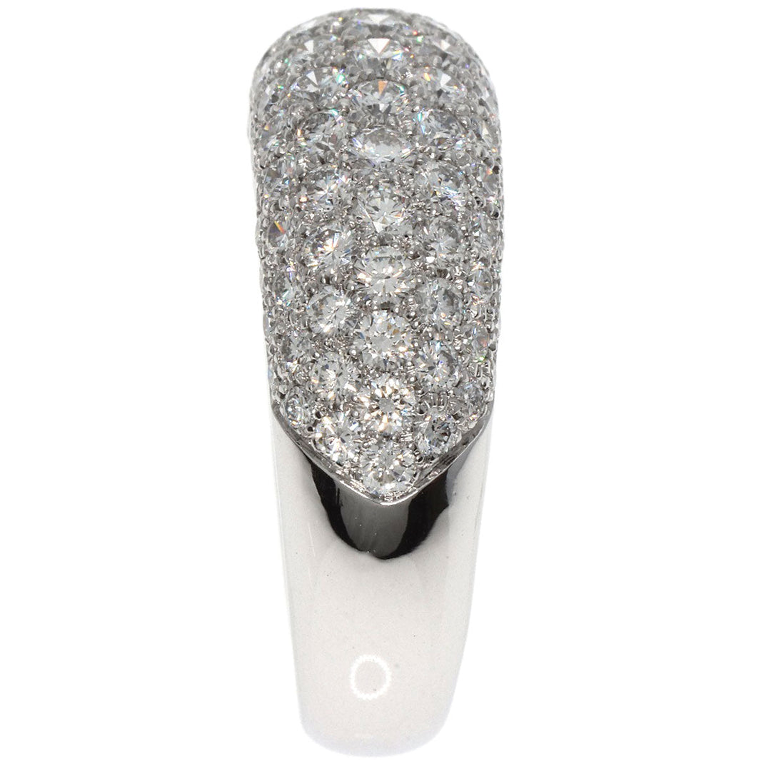 Chaumet Ring K18WG Silver Anor Caviar Diamond Women Used Authentic