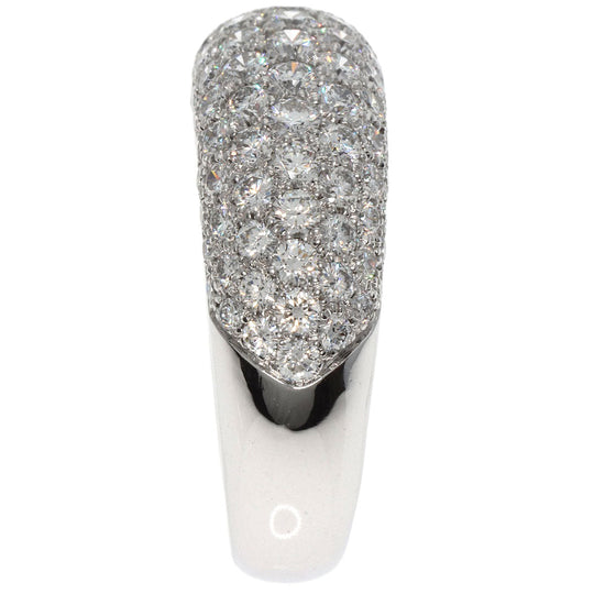 Chaumet Ring K18WG Silver Anor Caviar Diamond Women Used Authentic