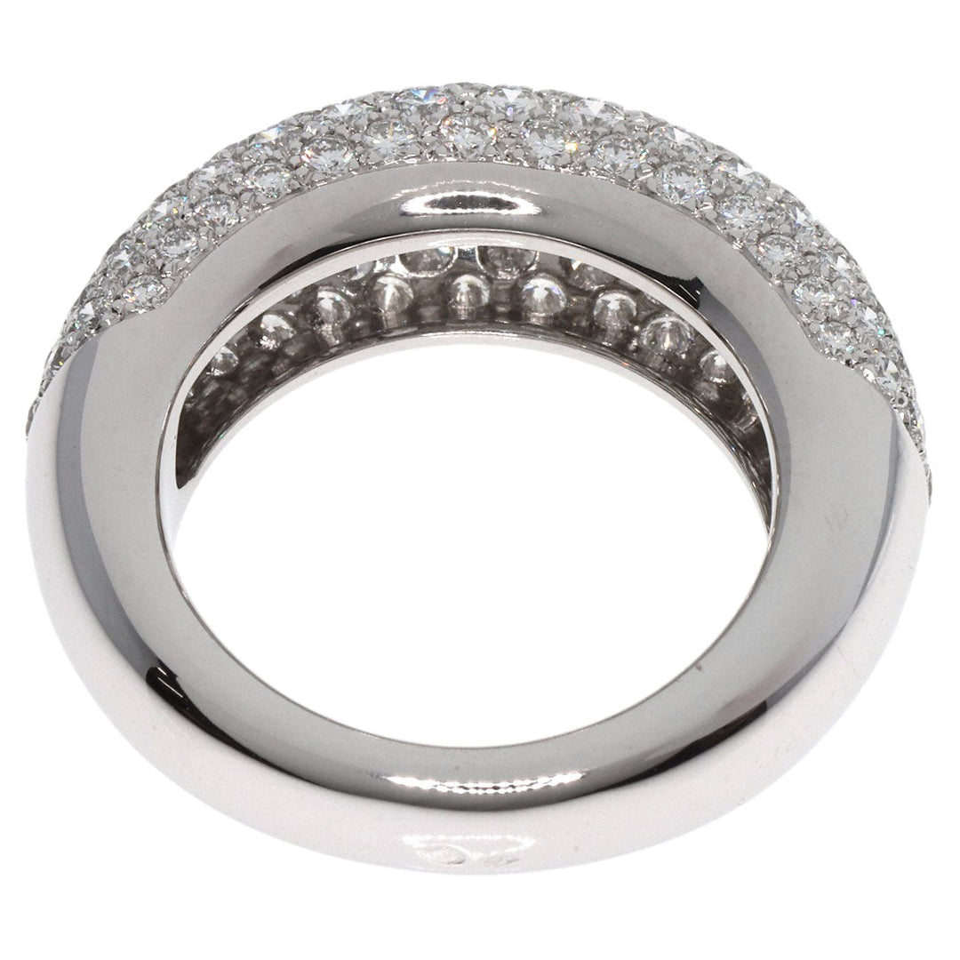 Chaumet Ring K18WG Silver Anor Caviar Diamond Women Used Authentic